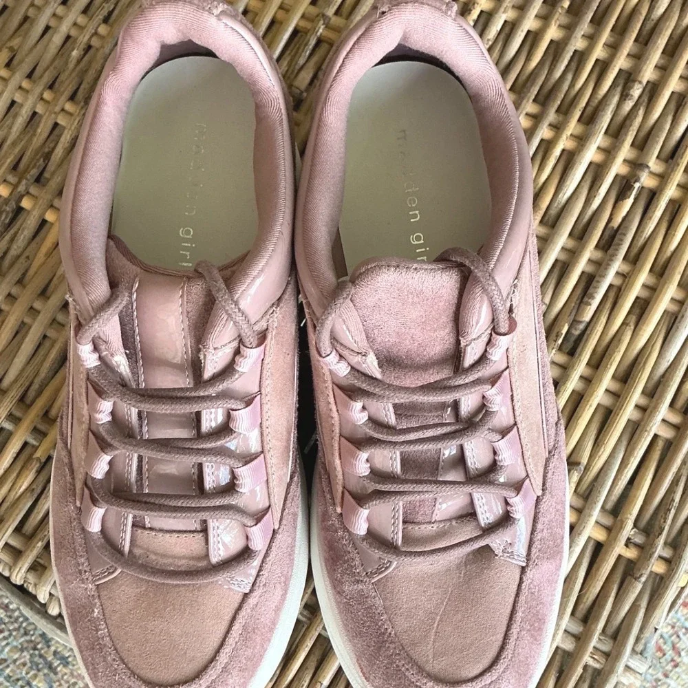 Madden Girl Bounce Platform Sneakers Dusty Pink Blush Chunky Dad Shoes Womens 8M